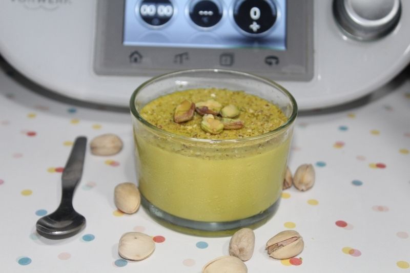 natillas de pistacho thermomix